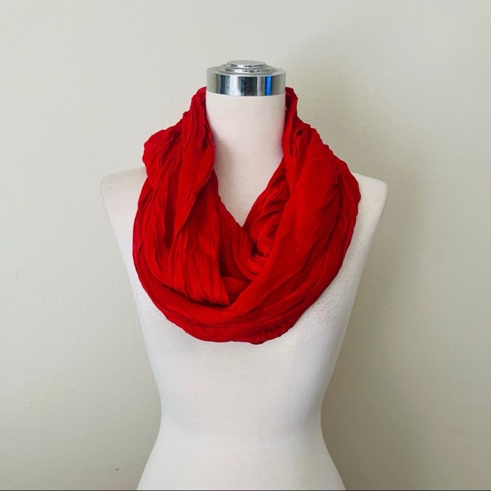Vibrant Red Women's Infinity Scarf